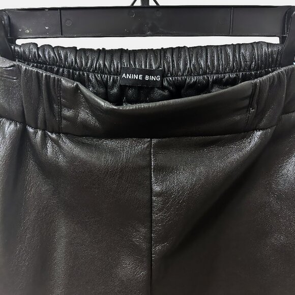 Anine Bing Koa Faux Leather Shorts, size XS - Picture 5 of 6